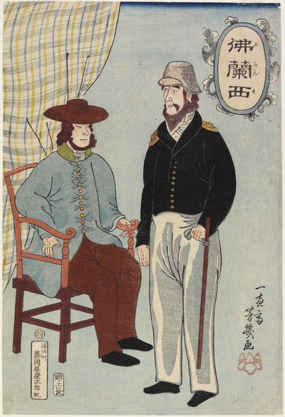 Frenchmen, January 1861 by Utagawa Yoshiiku